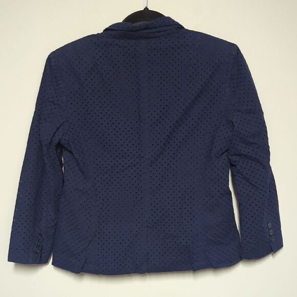 Banana Republic Factory Blue Eyelet Blazer - Picture 5 of 7